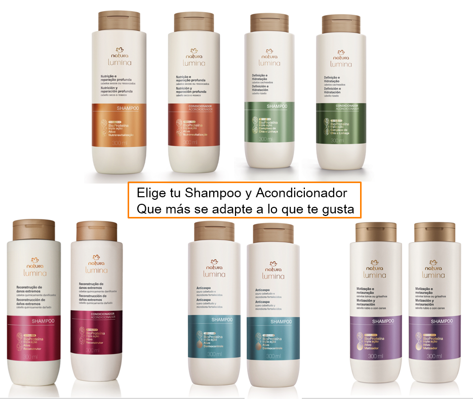 Kit shampoo + acondicionador natura